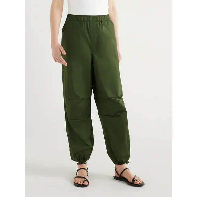 Scoop Women’s Cotton Parachute Jogger Pants, Sizes XS-XXL | Walmart (US)
