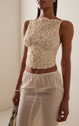 Raquel Textured Cotton-Blend Tank Top | Moda Operandi (Global)