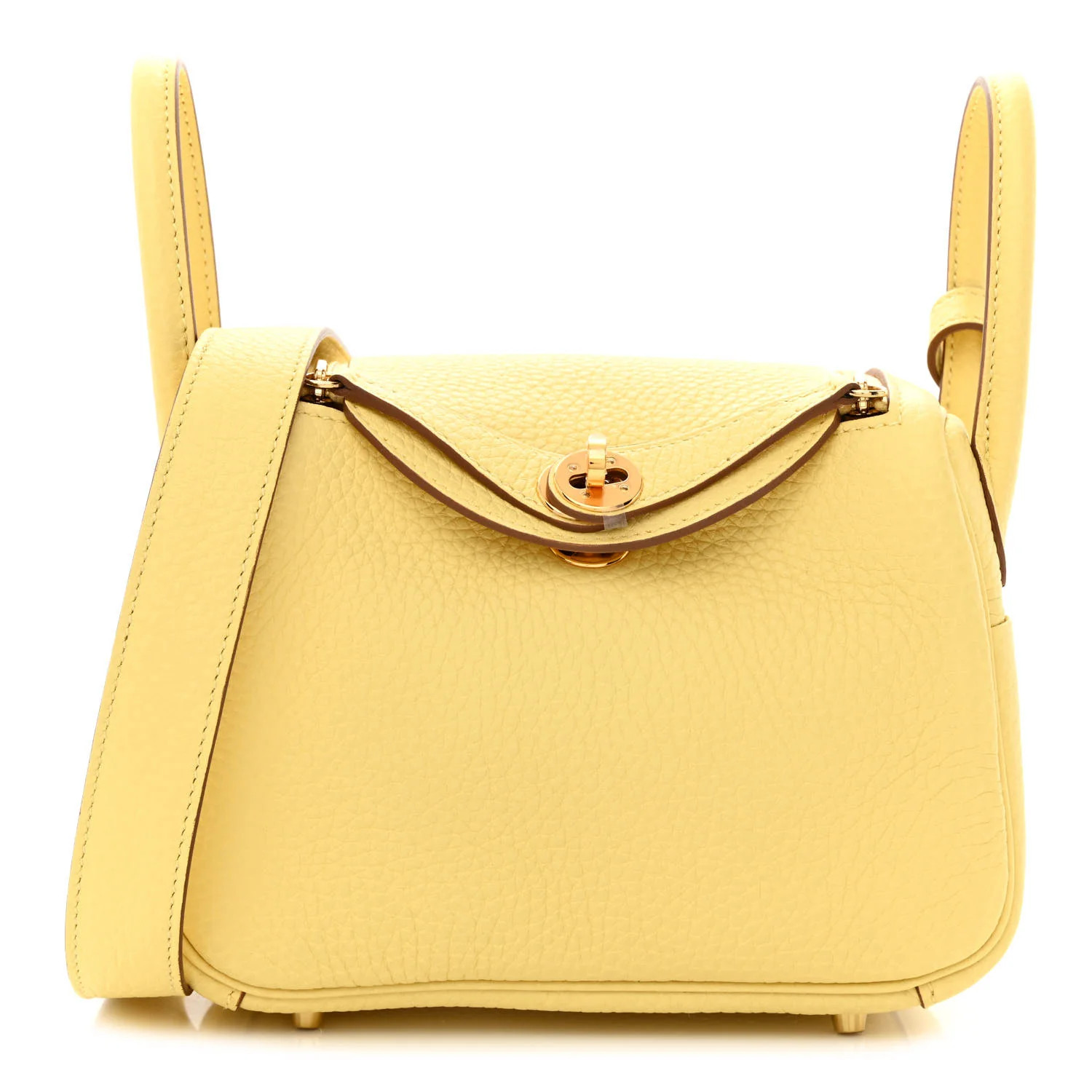Taurillon Clemence Mini Lindy 20 Jaune Poussin | FASHIONPHILE (US)