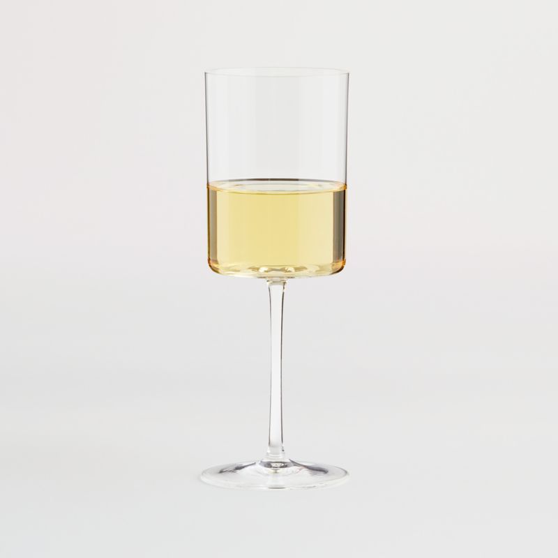 Edge 13-Oz. Square White Wine Glass + Reviews | Crate & Barrel | Crate & Barrel