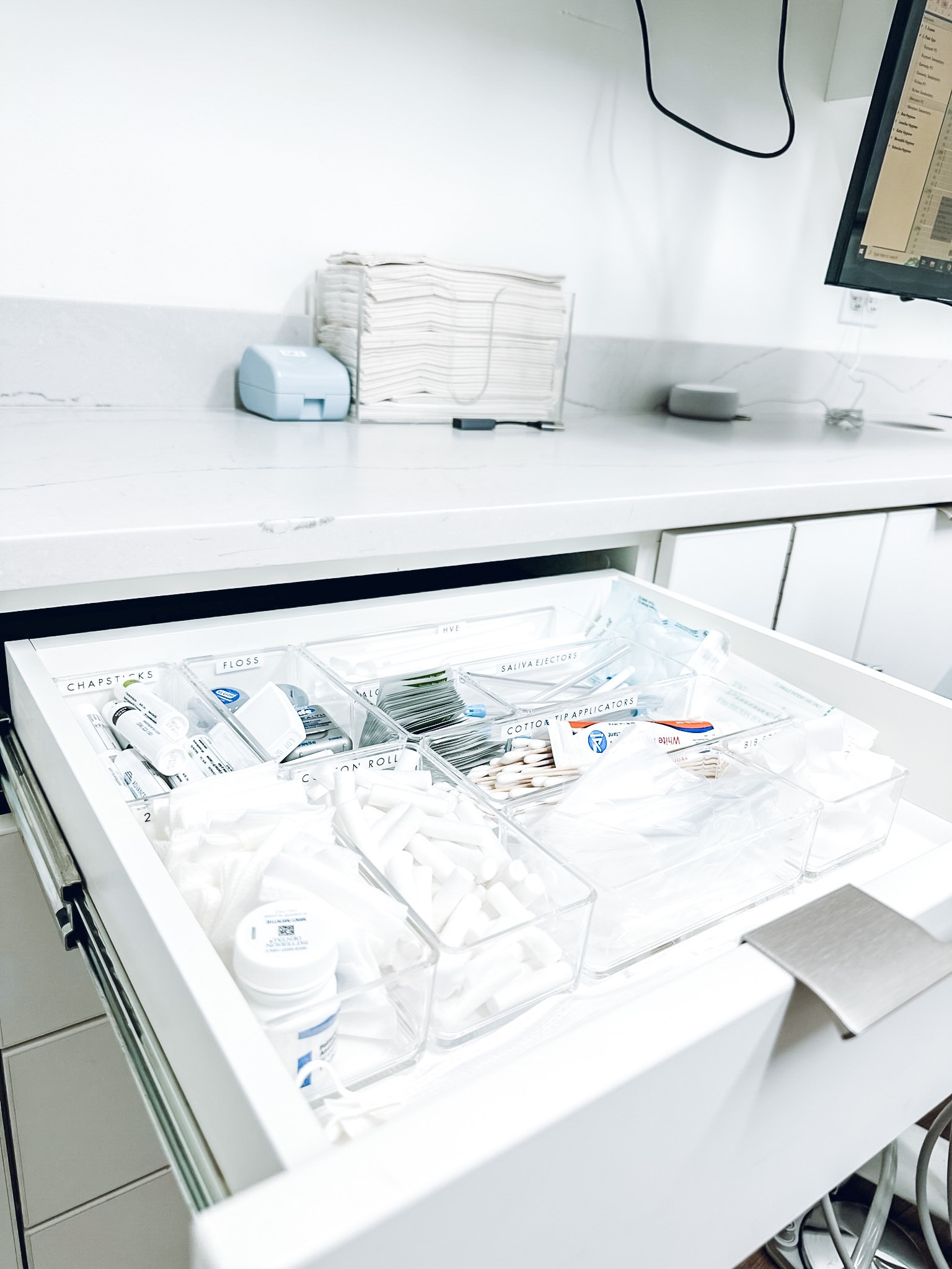 Dental office organization✨ Luxe Acrylic Stacking Drawer Organizers Clear Set Of 5.