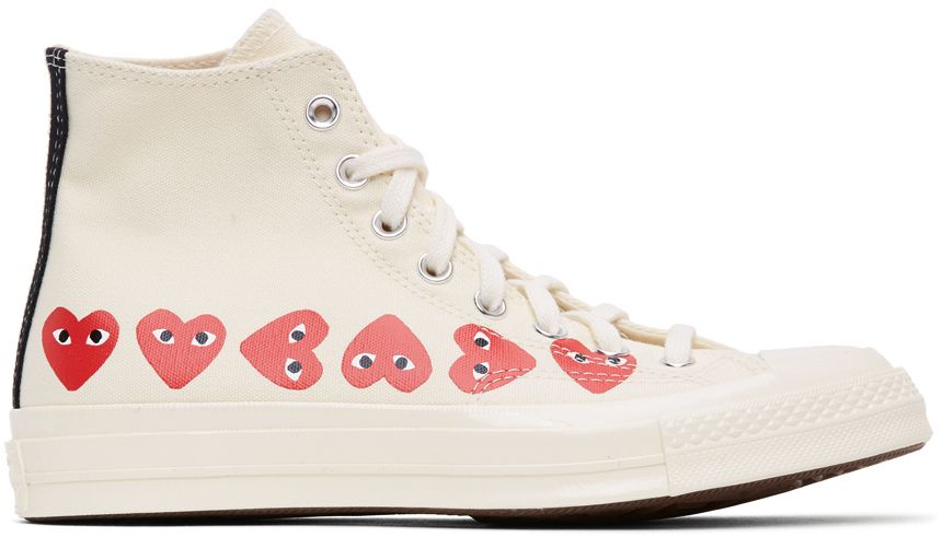 Off-White Converse Edition Multiple Hearts Chuck 70 High Sneakers | SSENSE
