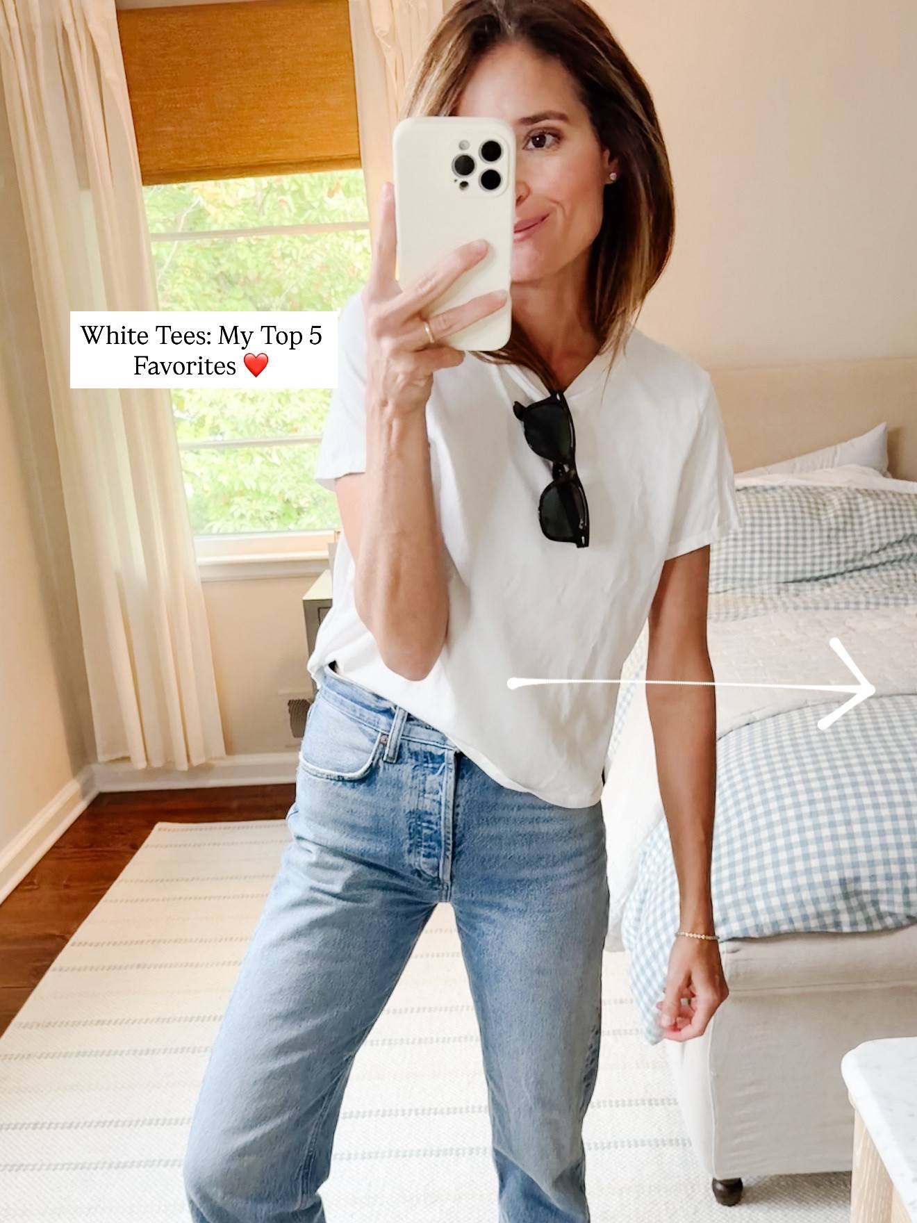 MUCH REQUESTED: MY TOP 5 FAVORITE WHITE TEES

Last weekend I did an ask me anything and the #1 question I got was “what is your favorite white tee?” I love this question! White tees are a year round staple for me - whether I’m wearing them on their own in the summer or layering over them in the winter I swear 99% of my outfits start with a white tee, lol. I’ve tried a ton over the years so I’m excited to share my top 5 favorites and how I wear them. 

Uniqlo Crew Neck. Only $15 and the best layering piece I own. Size up 1 for the white to perfectly peek through at the collar and at the waist • J. Crew Boyfriend cropped tee. Thicker cotton, longer sleeves, boxy fit. Perfect for Jean shorts, straight leg jeans and skirts. Runs a touch big so if between sizes, size down 1 • Soldout.nyc Iconically Soft Perfect Tee. I own in both short and long sleeve. Perfectly relaxed, borrowed from your boyfriend look. $98 but it’s what all the cool girls wear and instantly takes your outfit from boring to effortlessly chic • Quince for a relaxed fit like the soldout, but a fraction of the price if you’re not ready to invest. Runs TTS • Buck Mason Pima Crew. I think we’ll see a lot more “baby tees” this year with shorter sleeves. This is a great one. Runs a little slim but that’s intended so I take my true size • Free People long sleeve is the best long sleeve laying piece. Runs a little oversized so I sized down 1 to an XS • Perfect White Tee Harley is my favorite overall. If I could only wear one, this would be the one. Runs TTS  

❤️ Follow if you're looking for easy everyday outfit inspiration. Let's rebuild the habit of getting dressed together 👯

#wardrobestaples #whitetee #ootd #outfitinspo

#LTKgrwm #LTKootd #LTKSeasonal
