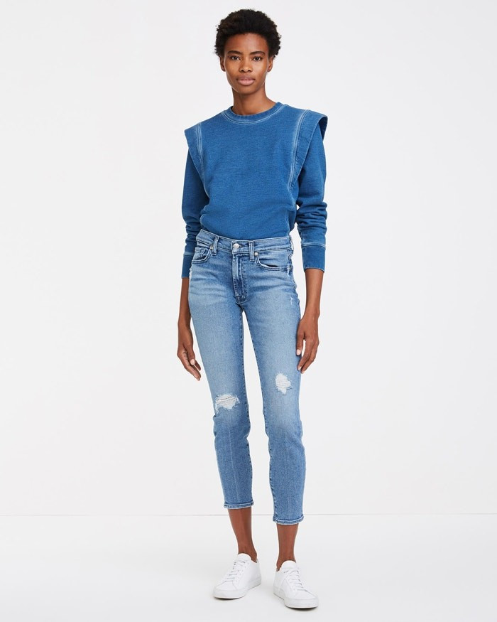 Luxe Vintage Ankle Skinny With Destroy In Adelphi | 7 For All Mankind