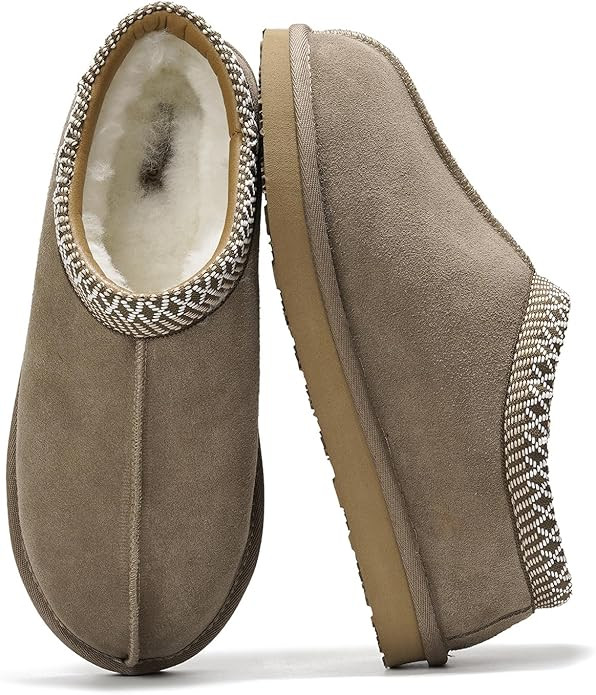 Project Cloud Mens Slippers 100% Genuine Leather with Australian Shearling Lining & Memory Foam I... | Amazon (US)