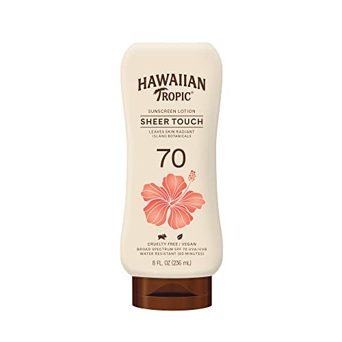 Hawaiian Tropic Sheer Touch Lotion Sunscreen SPF 70, 8oz | Broad Spectrum, Oxybenzone-Free, Sunblock Lotion, Hawaiian Tropic Sunscreen SPF 70, 8oz | Amazon (US)