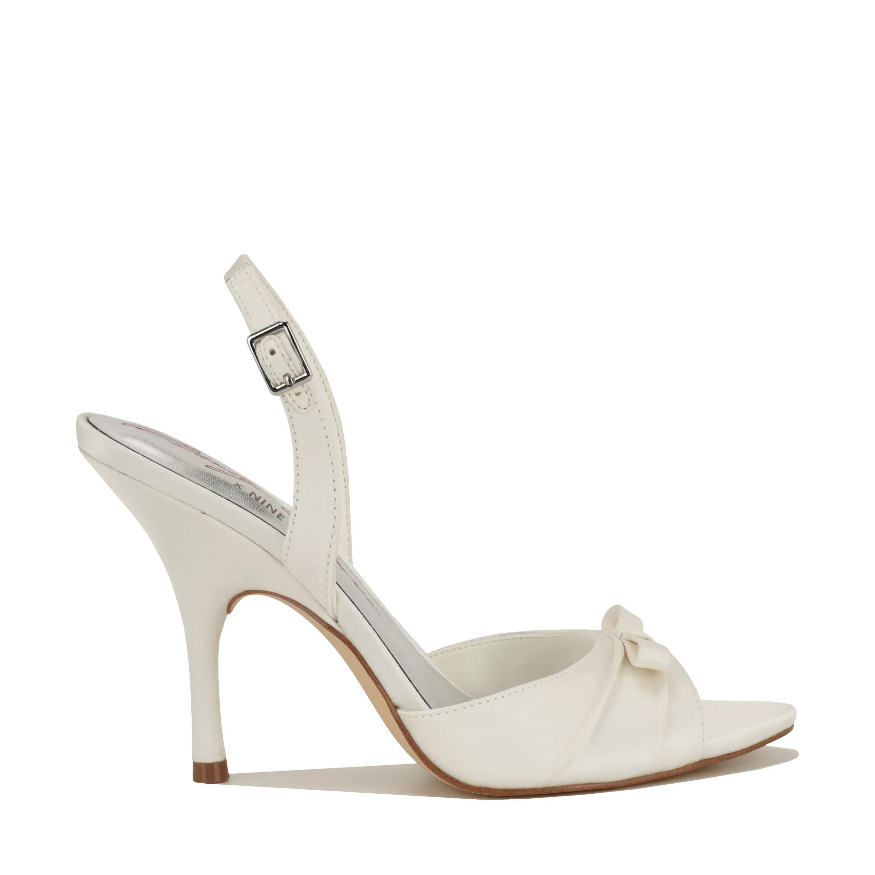 Women's Marilyn Monroe Vixxie Slingback Sandals - White Satin | Nine West | Nine West (US)