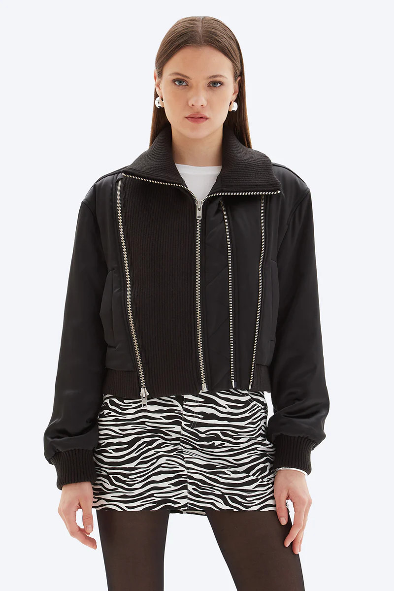 AMBER - Zippered Bomber Jacket | CHRLDR