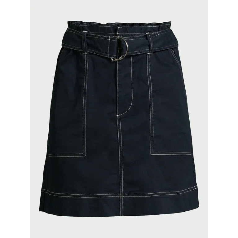 Free Assembly Women?s Paperbag Waist Mini Skirt, Sizes S-XXL | Walmart (US)
