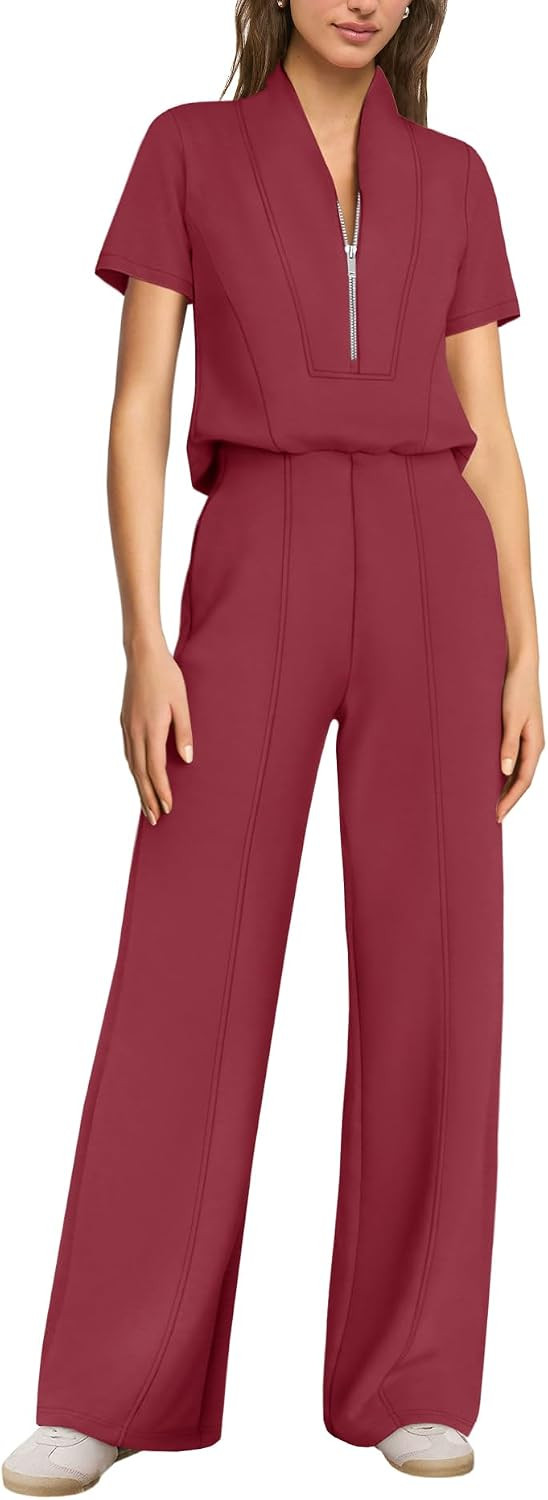SENSERISE Jumpsuits for Women Dressy Short Sleeve Jumpsuit | Amazon (US)