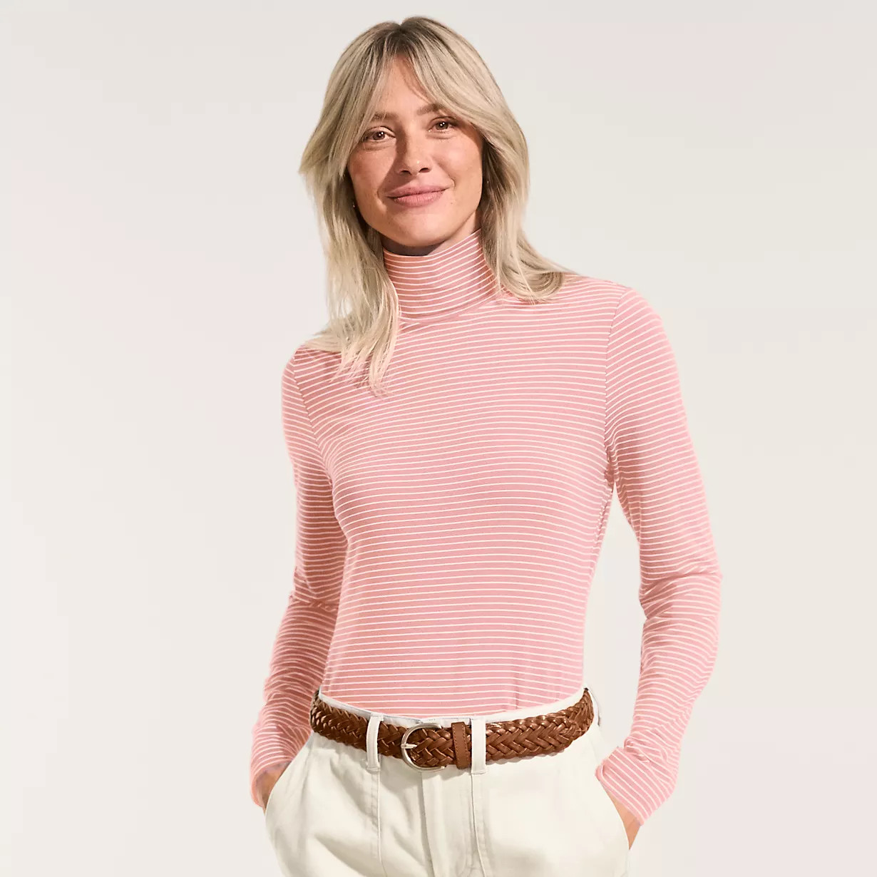Tall Lightweight Jersey Long Sleeve Turtleneck | Lands' End (US)