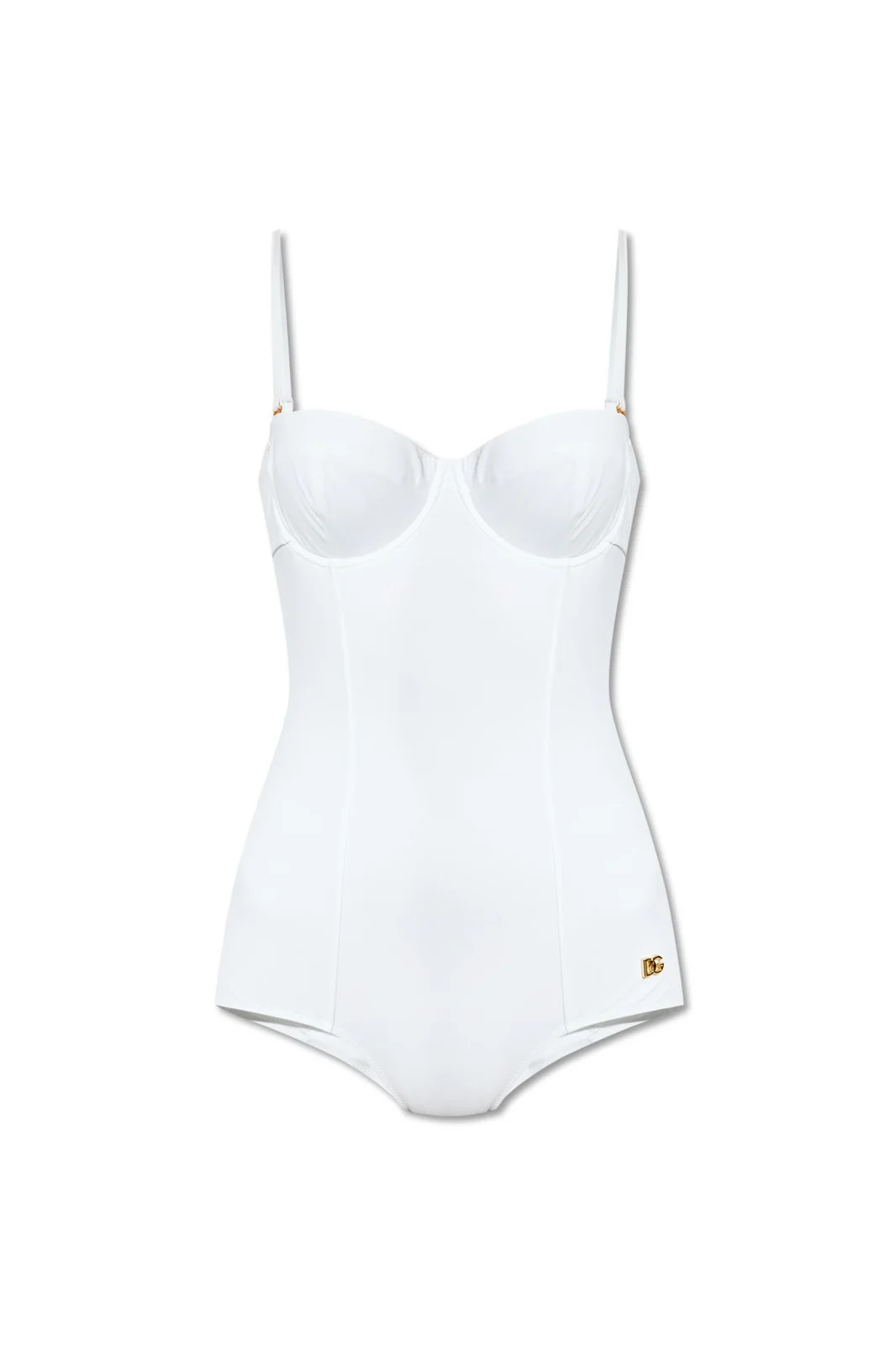 Dolce & Gabbana DG Plaque One Piece Swimsuit | Cettire Global