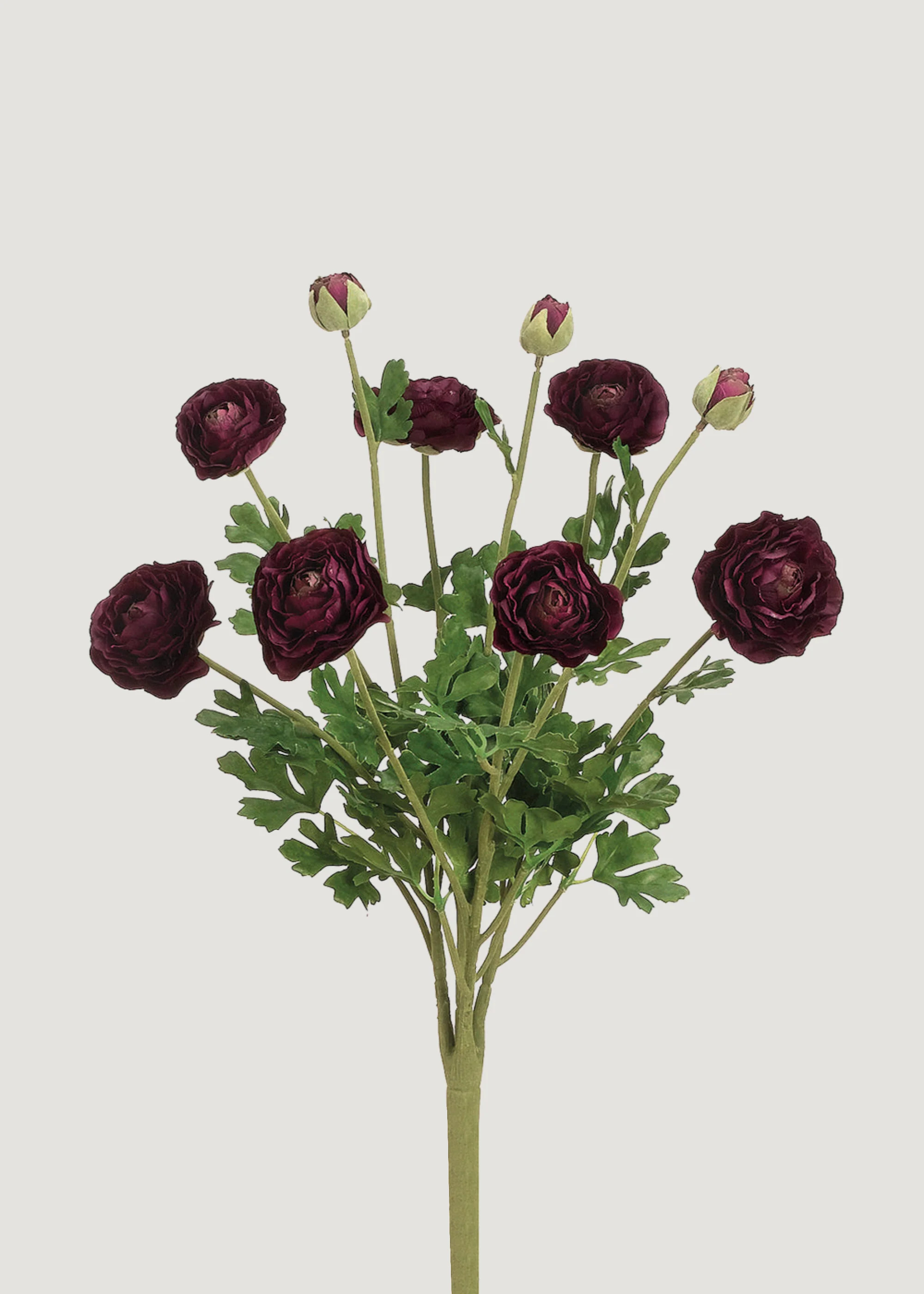 Ranunculus Bush in Eggplant | Faux Flowers in Fall Hues | Afloral | Afloral