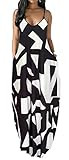vunahzma Womens Casual Fashion Sleeveless Plus Size Loose Long Sexy Maxi Dress with Pockets | Amazon (US)