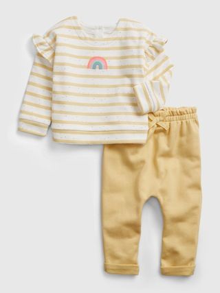 Baby Rainbow Stripe Outfit Set | Gap (US)