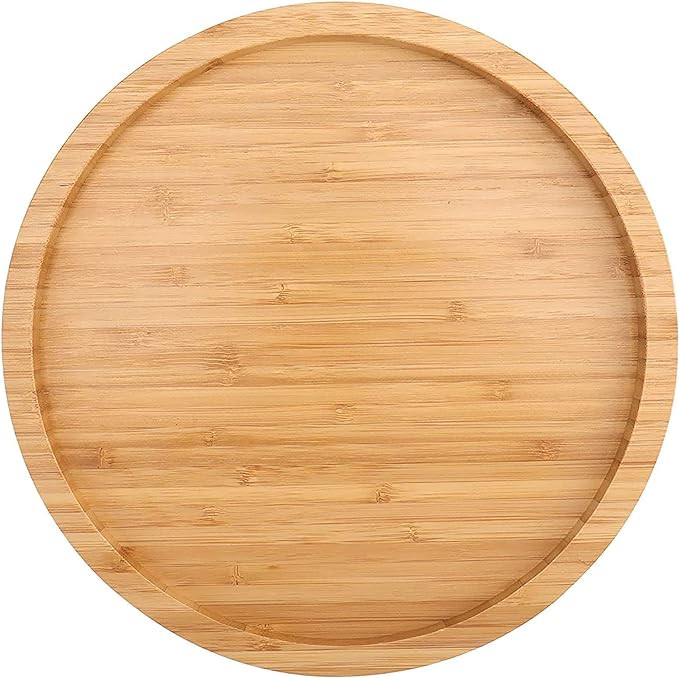 Fasmov 12 Inches Diameter Bamboo Lazy Susan Turntable, Spin Thicken Round Wood Tray Rotating Spic... | Amazon (US)