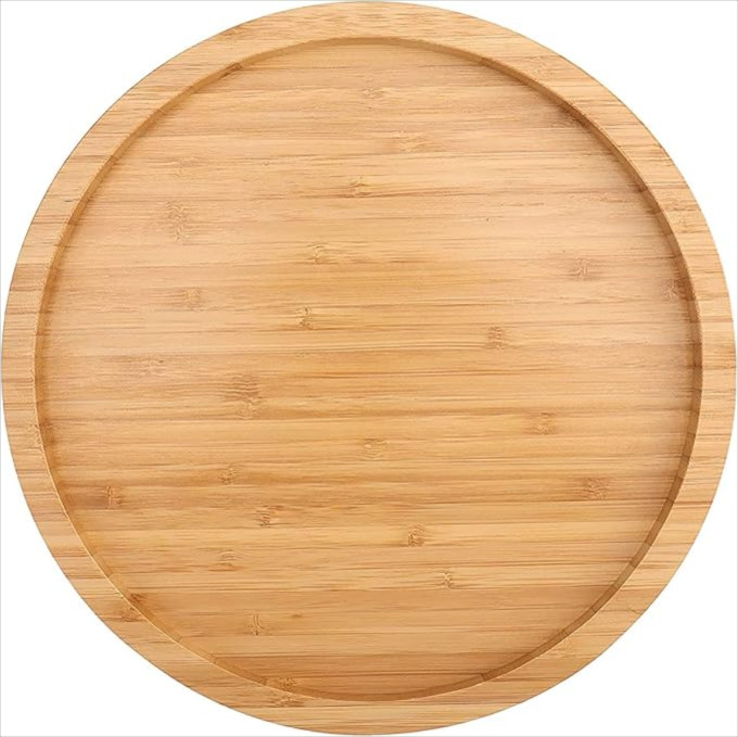 Click for more info about Fasmov 12 Inches Diameter Bamboo Lazy Susan Turntable, Spin Thicken Round Wood Tray Rotating Spic...