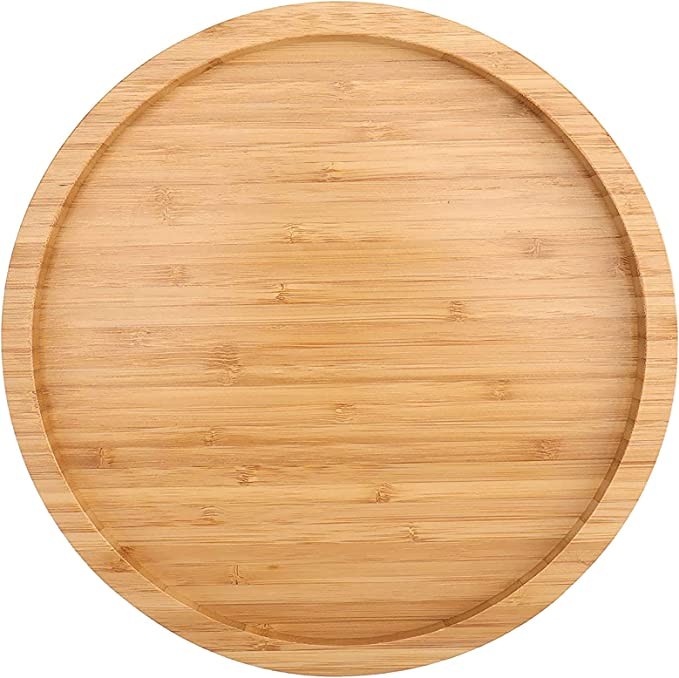 Click for more info about Fasmov 12 Inches Diameter Bamboo Lazy Susan Turntable, Spin Thicken Round Wood Tray Rotating Spic...