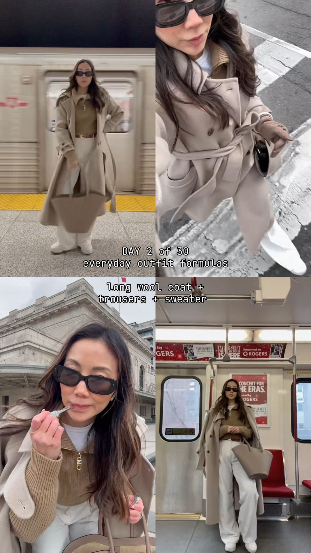 Day 2 of my Easy Outfit Formula series: Casual, cozy, and polished! White trousers + a zip-up jumper layered under a long wool coat = effortless winter style. Helping you create simple, chic outfits every day. 

Wearing: @Michael Kors @Silk Maison @littleliffner @KIT + ACE #WinterStyle #CasualChic #CozyOutfits #EffortlessFashion #LayeredLooks #EasyOutfits #PolishedStyle #WinterWardrobe #OutfitInspo #StyleMadeSimple"

#LTKWorkwear #LTKOver40 #LTKItBag