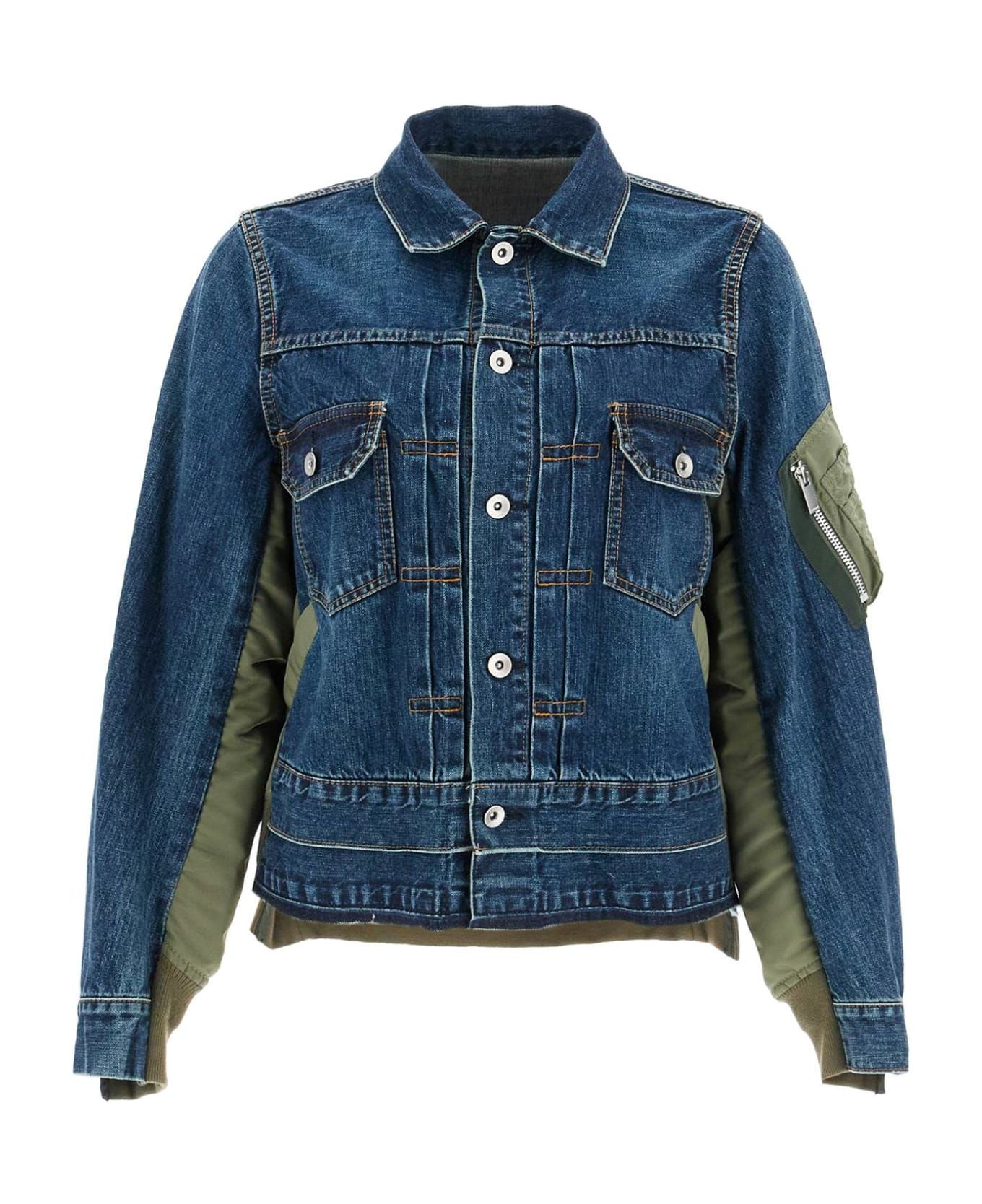 Denim And Nylon Jacket For Men | Italist.com US