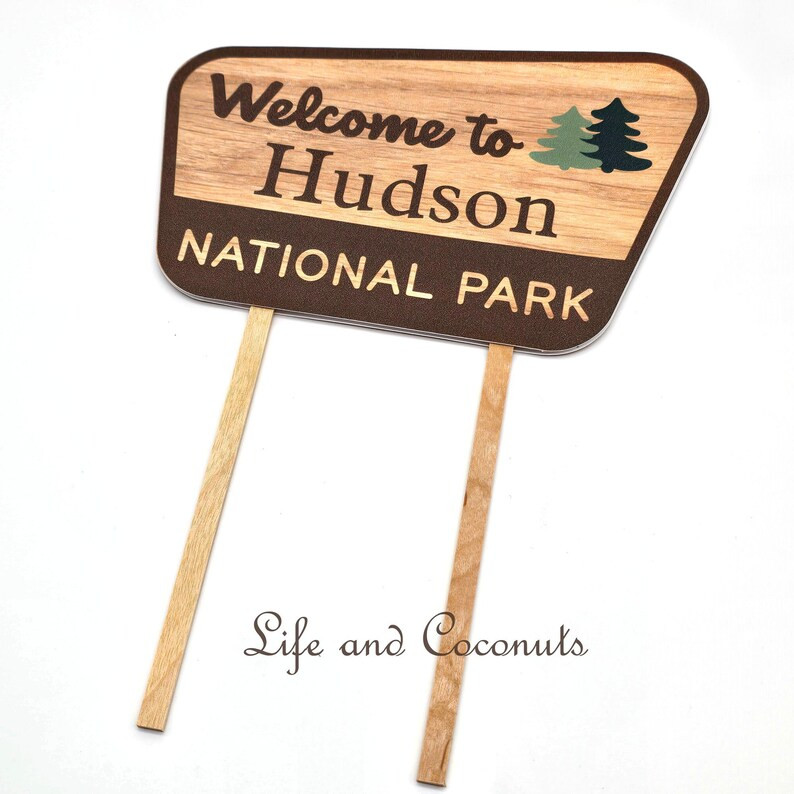 Customizable National Park Sign Cake Topper, Camping Birthday Party, Happy Camper Theme Party, Ma... | Etsy (US)