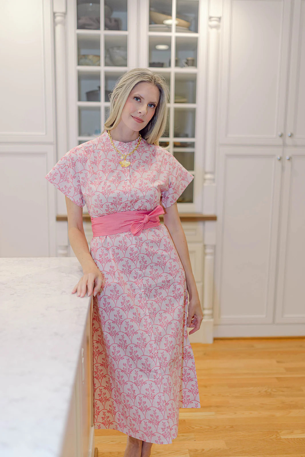 Eloise Midi Shirt Dress in Laurel Poppy | Poppy and Pink