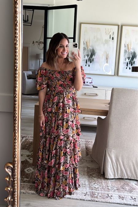 Wearing a small in fall maxi dress (ALEXA15 for 15% off at Impeccable Pig) // fall family photos, wedding guest dress, bump friendly // 

#LTKSeasonal #LTKstyletip #LTKfindsunder100