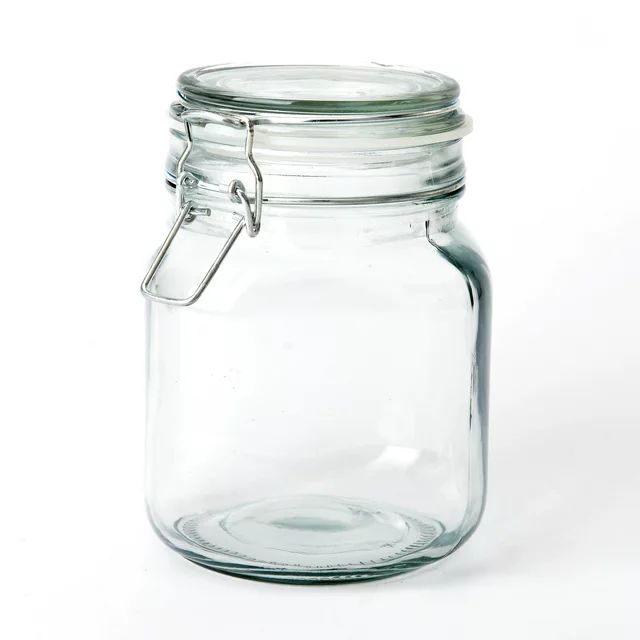Mainstays Kitchen Storage 38-Ounce Clear Glass Lock Lid Jar | Walmart (US)