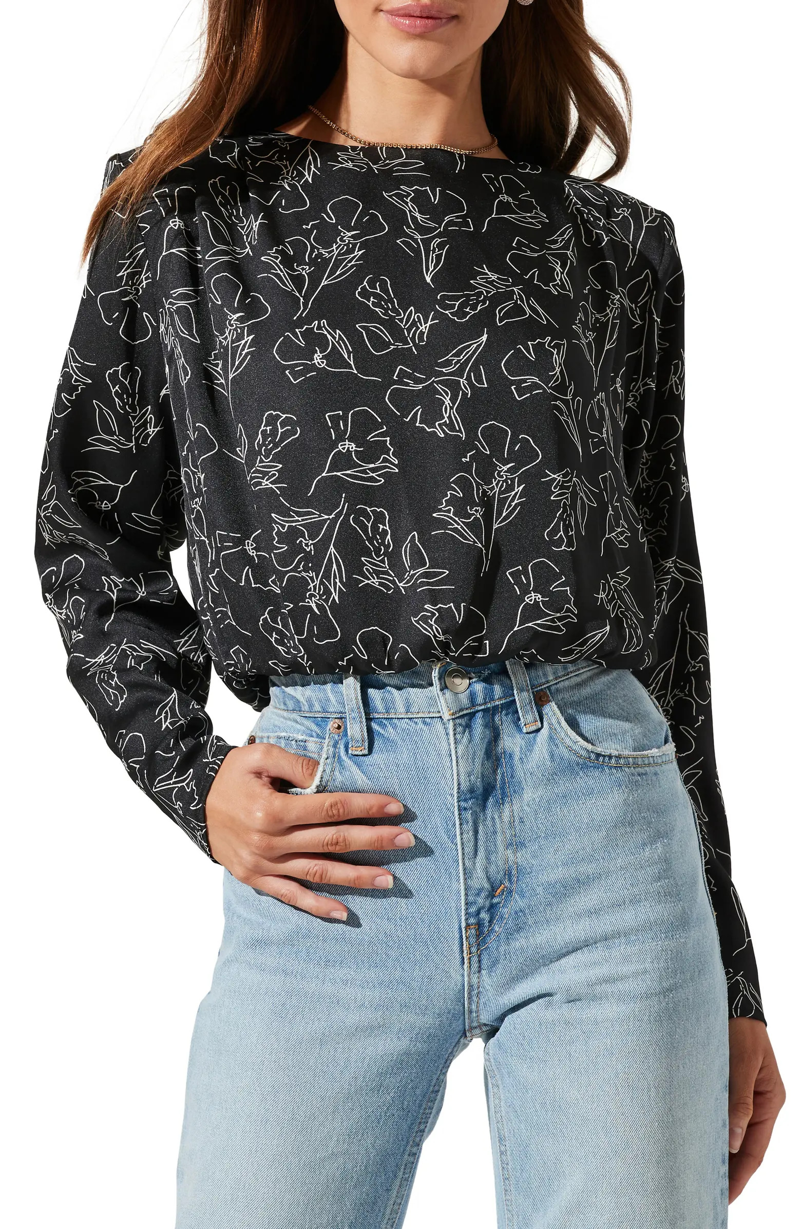 Pleat Shoulder Top | Nordstrom