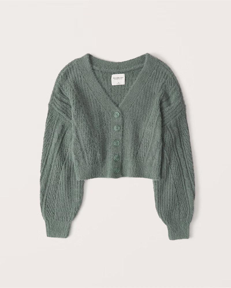 Eyelash Cropped Cardigan | Abercrombie & Fitch (US)