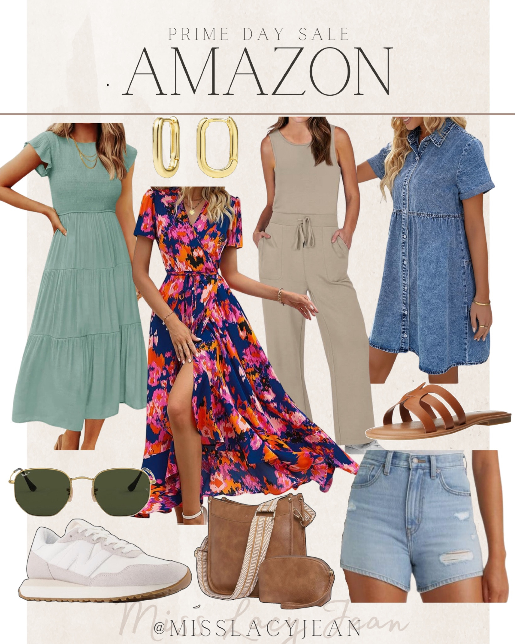 Amazon fashion on prime day sale include summer dress, jumpsuit, denim dress, denim shorts, crossbody bag, slide sandals, sneakers, sunglasses, and gold hoops.

Summer fashion, Amazon prime day, prime day finds, prime day fashion

#LTKStyleTip #LTKFindsUnder50 #LTKFindsUnder100