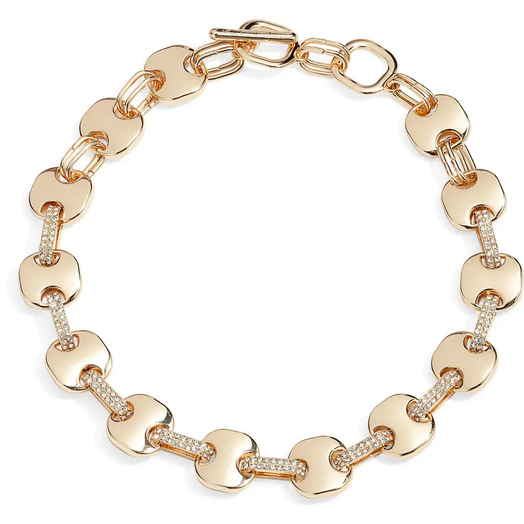 Open Edit Crystal Statement Collar Necklace in Clear- Gold at Nordstrom | Nordstrom
