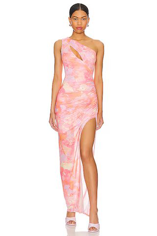 MAJORELLE Dorothea Gown in Pink Watercolor from Revolve.com | Revolve Clothing (Global)