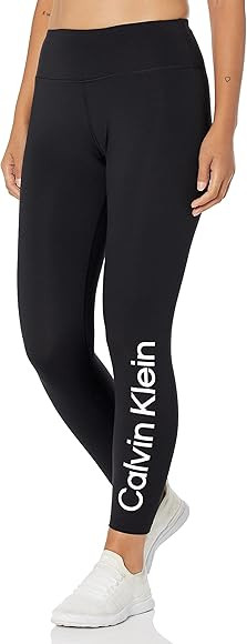 Calvin Klein Performance Women's Calvin Klein High Waist 7/8 Legging, Black with White Logo, Medi... | Amazon (US)