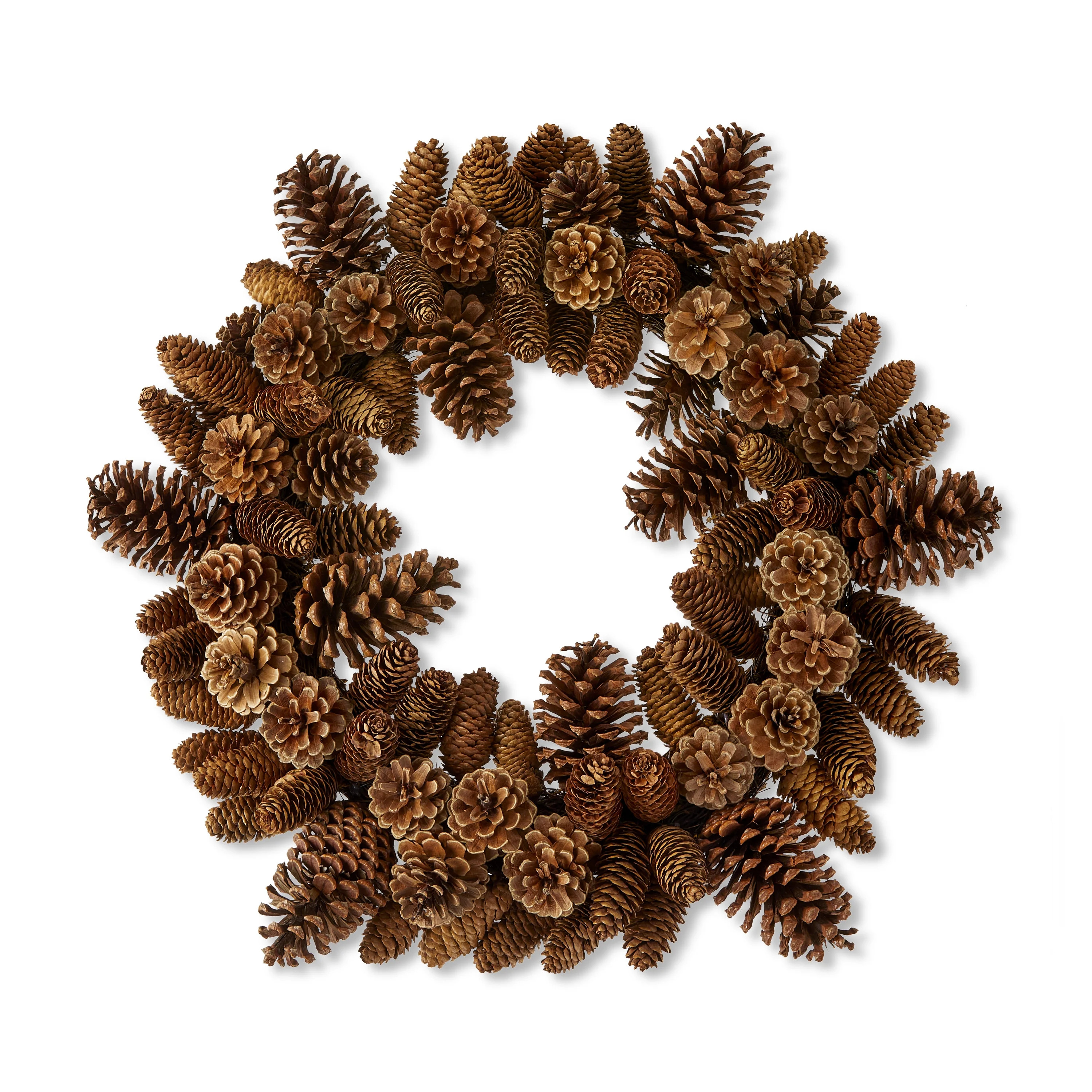All Natural Pinecone Wreath, 22in, Holiday Time | Walmart (US)