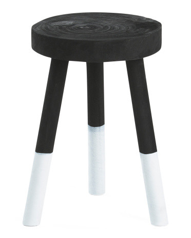 18in Wooden Stool With Dipped Legs | Marshalls