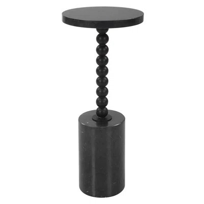 Uttermost Bead Black Marble Drink Table | Wayfair North America