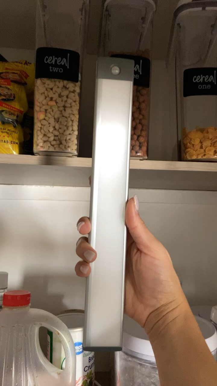 Favorite Motion Sensor Light. This motion sensor light comes with a strong adhesive strip that you stick onto the desired surface, the light is then magnetically attached to the strip.

It takes about 2-3 hours to fully charge and lasts me about 2 months in use before it dies. 

I have mine in my pantry and am adding another to our coat closet. 

#LTKfindsunder50 #LTKhome #LTKVideo