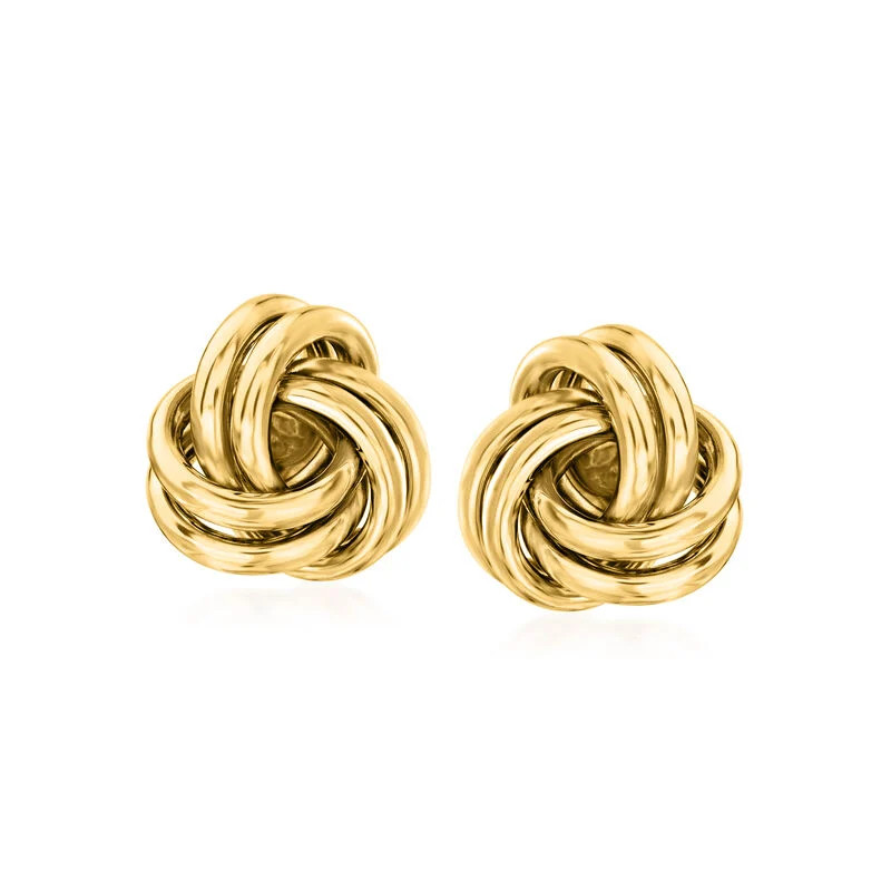 14kt Yellow Gold Love Knot Stud Earrings | Ross-Simons