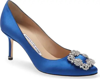 Manolo Blahnik Hangisi Crystal Buckle Pump | Nordstrom | Nordstrom