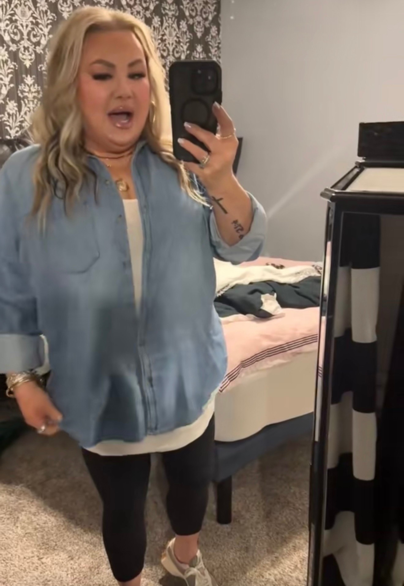 If you miss my Old Navy video, plenty of DM’d me  about the tank underneath…

You know that one piece that quietly fixes everything?
This is her. 👏

Long tanks = instant smoothing, instant layering, instant “I actually tried” without trying.
They give you that clean, pulled-together line under everything—denim shirts, blazers, cardigans… all of it.

And let’s be real…
✔️ No riding up
✔️ No awkward bunching
✔️ No constantly pulling your shirt down all day

Just smooth, comfy, flattering… done.

I wear mine on repeat because it makes every outfit look more intentional (even when I got dressed in 5 minutes 😏).

If your outfits ever feel “off”… it’s probably missing a good base layer. This is it.

#fashion #styleover40 #everydaystyle #wardrobebasics #layeringpieces #effortlessstyle #casualchic #realoutfits #confidenceinstyle #dallasinfluencer #influencer #dallasblogger #dallascontentcreator #contentcreator

#LTKPlusSize #LTKootd #LTKWorkwear