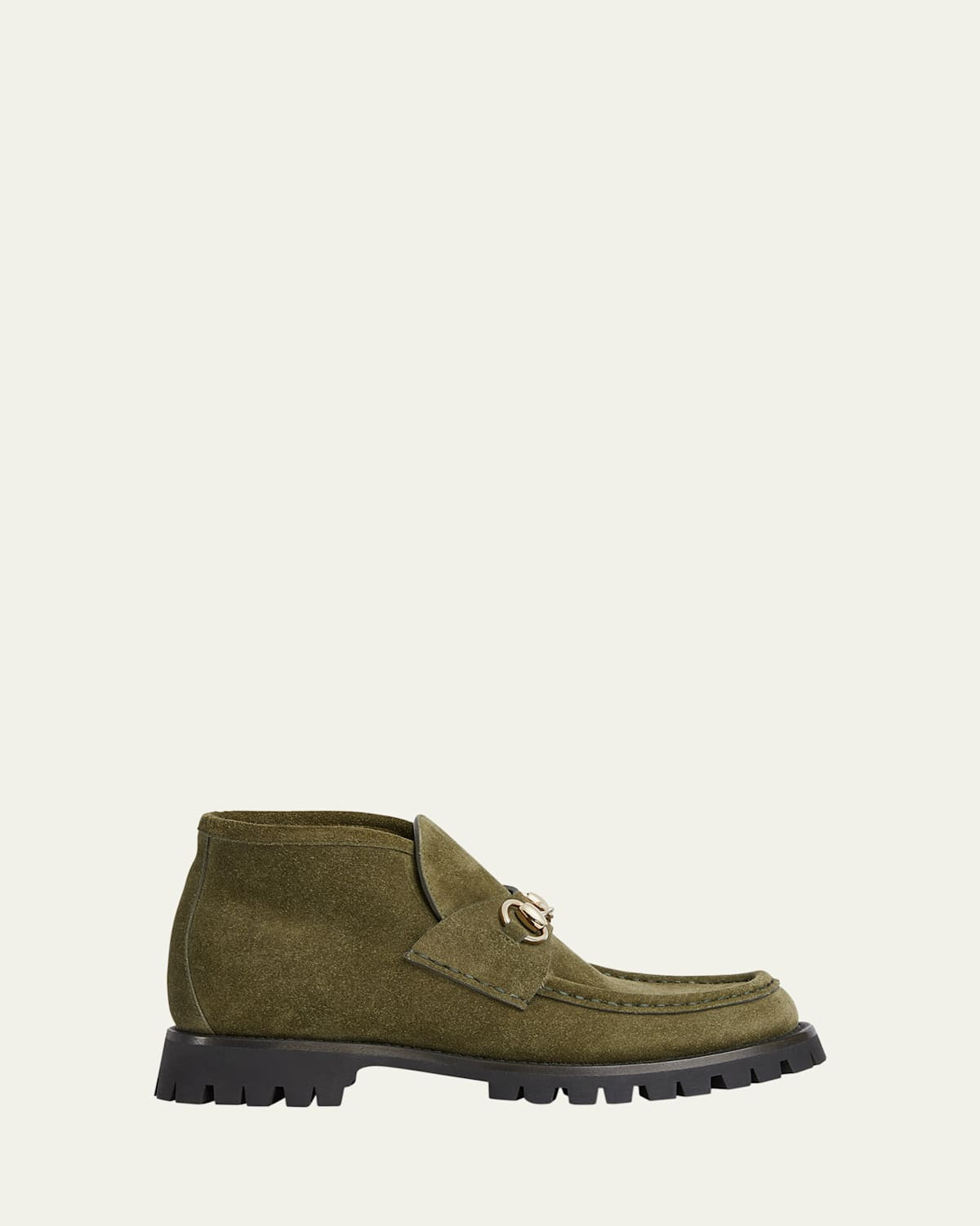 Sylke Suede Horsebit Booties | Bergdorf Goodman