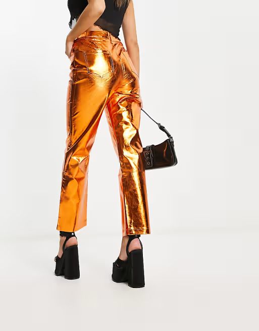 Amy Lynn Lupe pants in metallic orange | ASOS (Global)