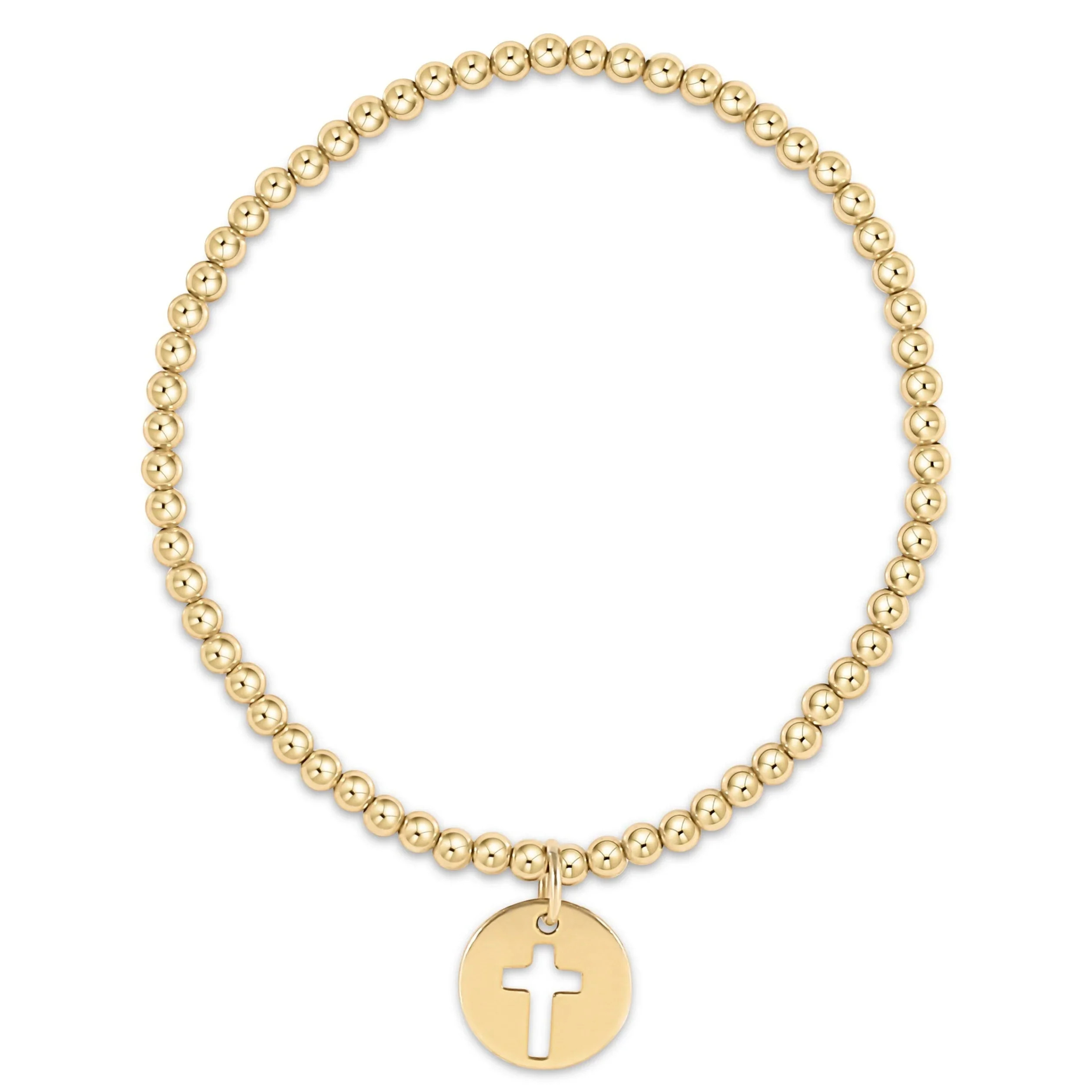 Classic Gold 3mm Bead Bracelet - Blessed Charm | The Horseshoe Crab