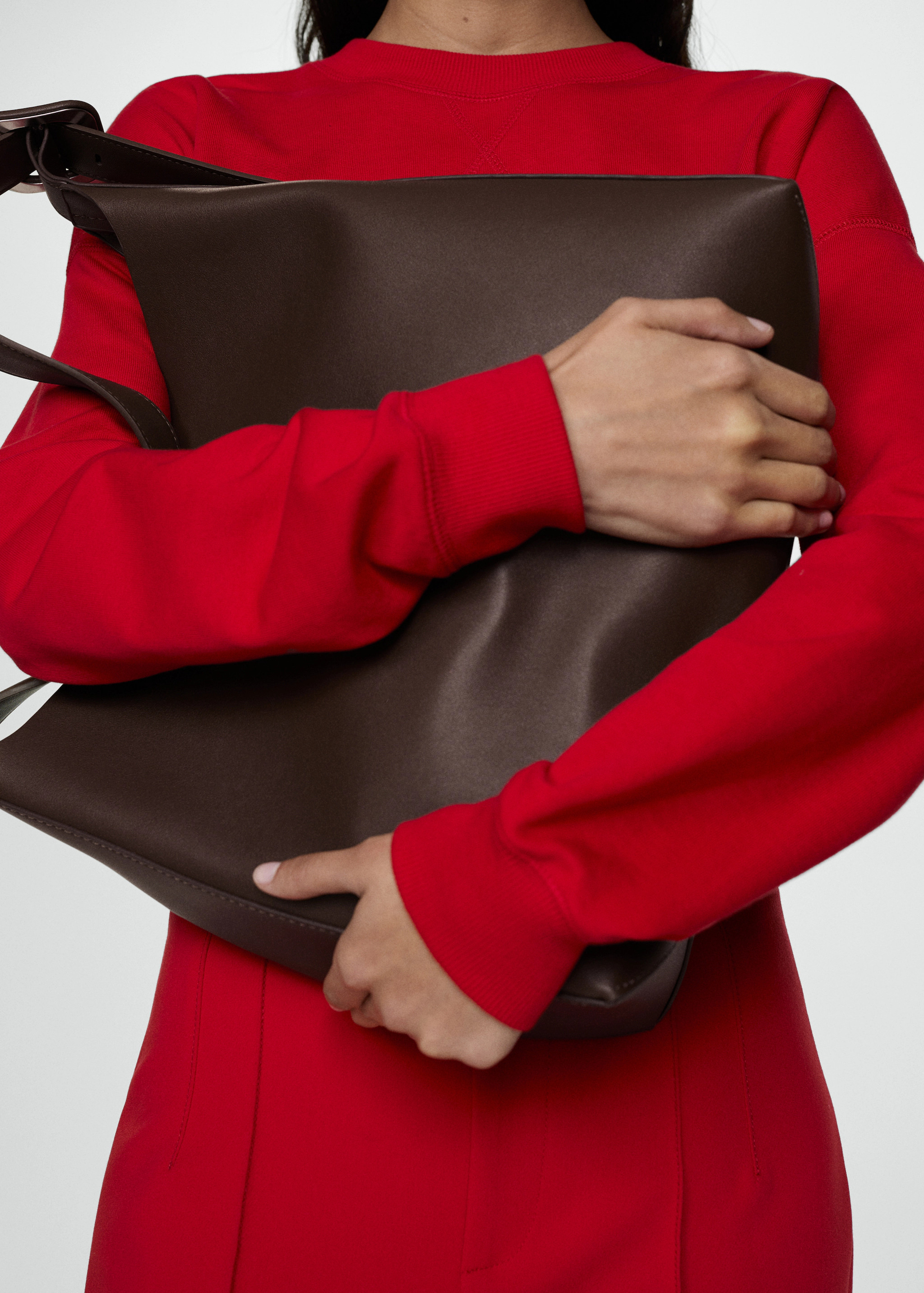 Shopper bag with buckle - Woman | MANGO Canada | Mango Canada