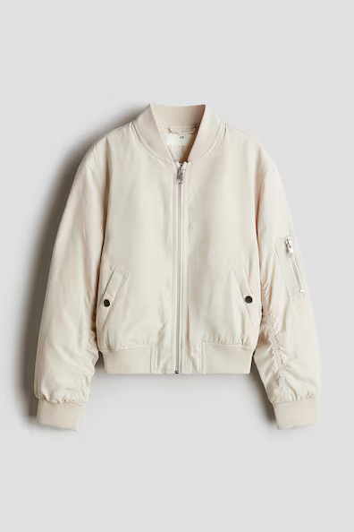 H & M - Bomber Jacket - Beige | H&M (US + CA)