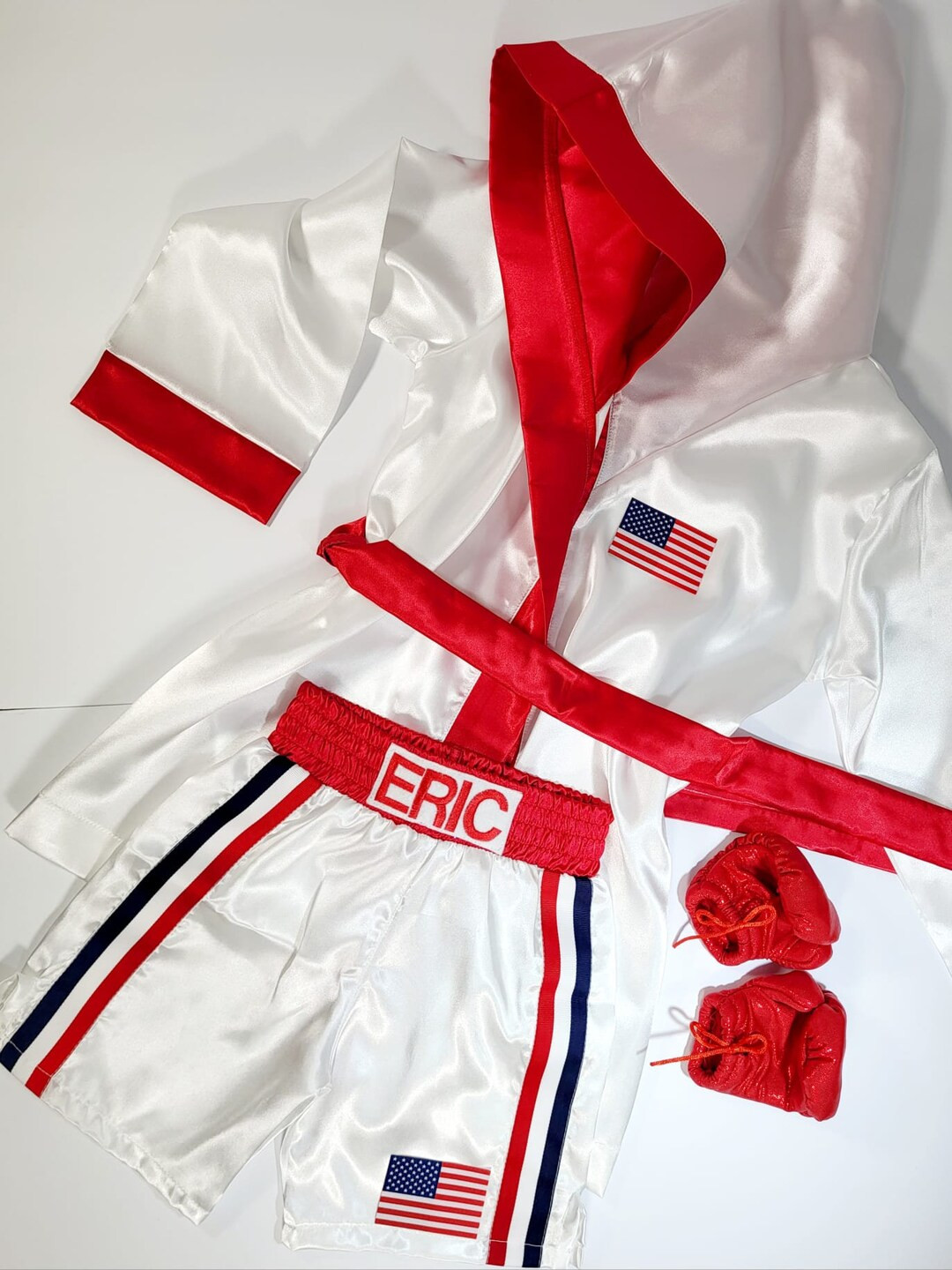 Personalized baby, kids, Youth Boxing Set Robe + Shorts, trunks ,USA costume Boxing robe | Etsy (US)