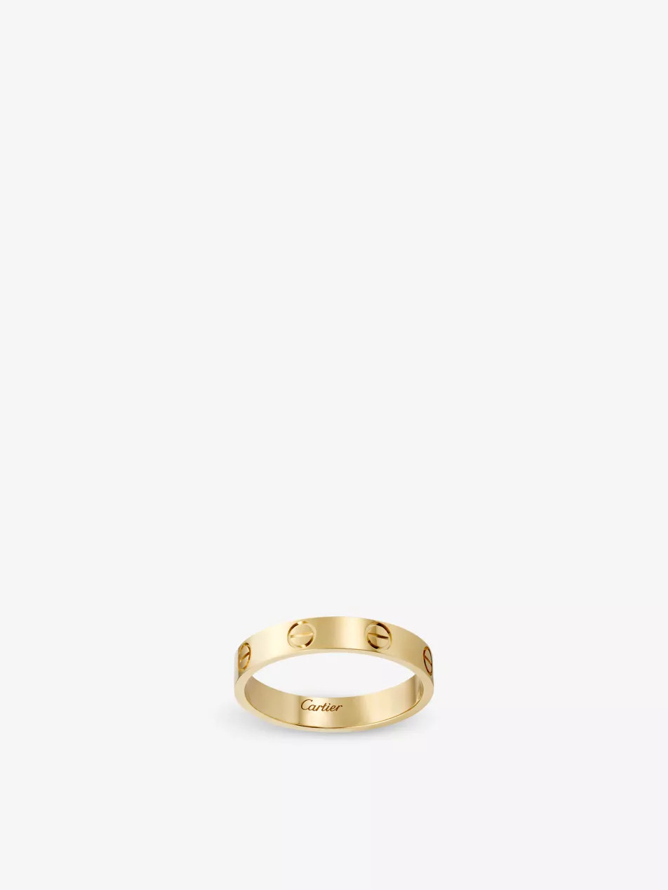 CARTIER LOVE small 18ct yellow-gold wedding band | Selfridges