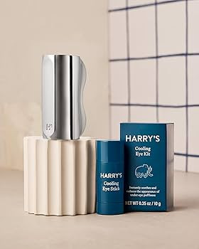 Harry's Cooling Eye Kit for Men - Gua Sha Depuffing Facial Massage Tool and Cooling Eye Stick | Amazon (US)