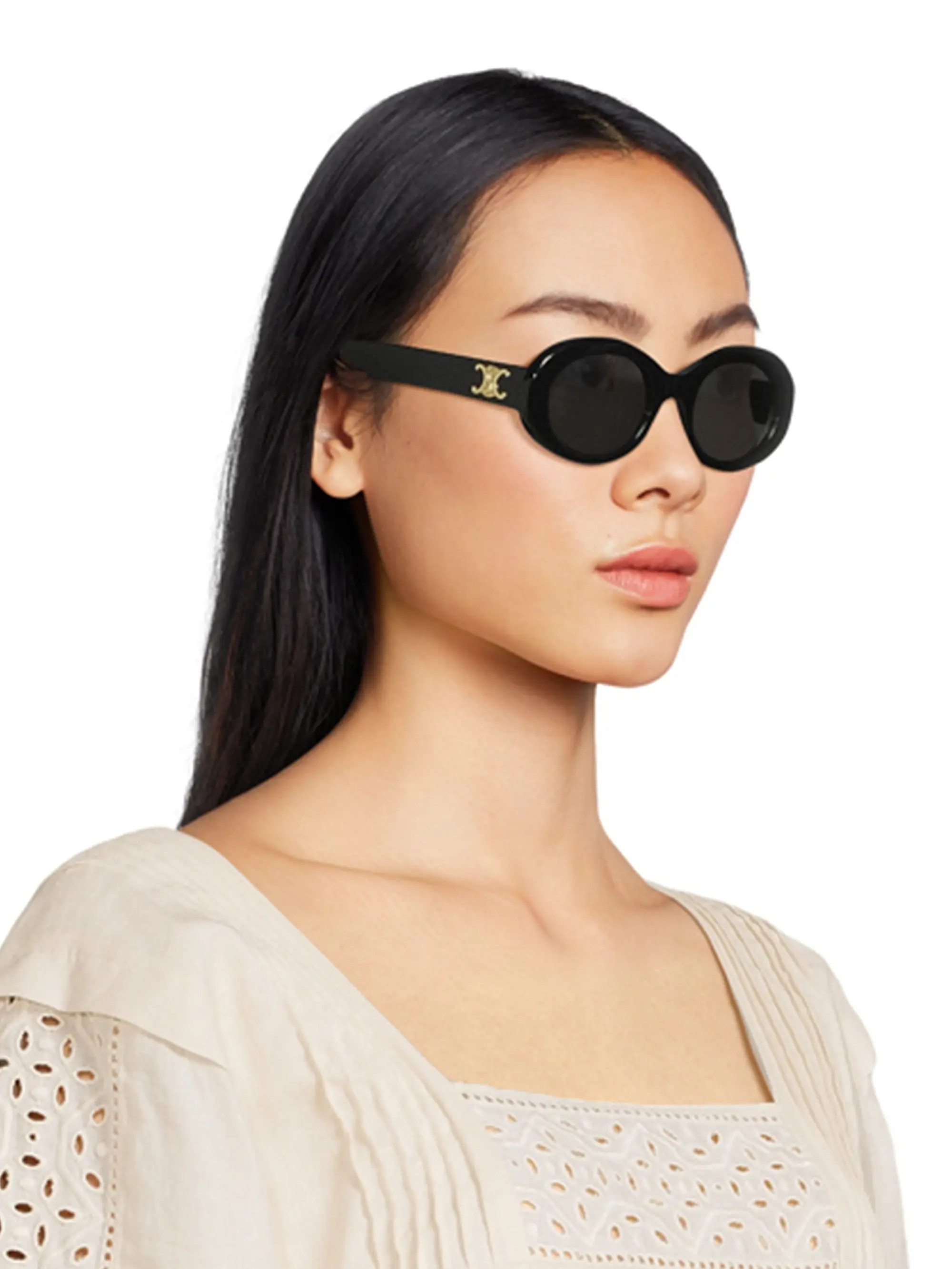 Triomphe 52MM Oval Sunglasses | Saks Fifth Avenue